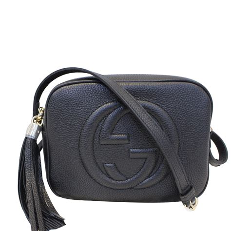 black gucci cross body bag|Gucci small black crossbody bag.